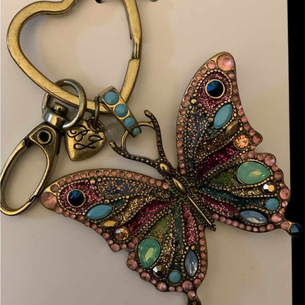 Betsey Johnson jeweled butterfly key fob or bag charm. NWT - Picture 3 of 6